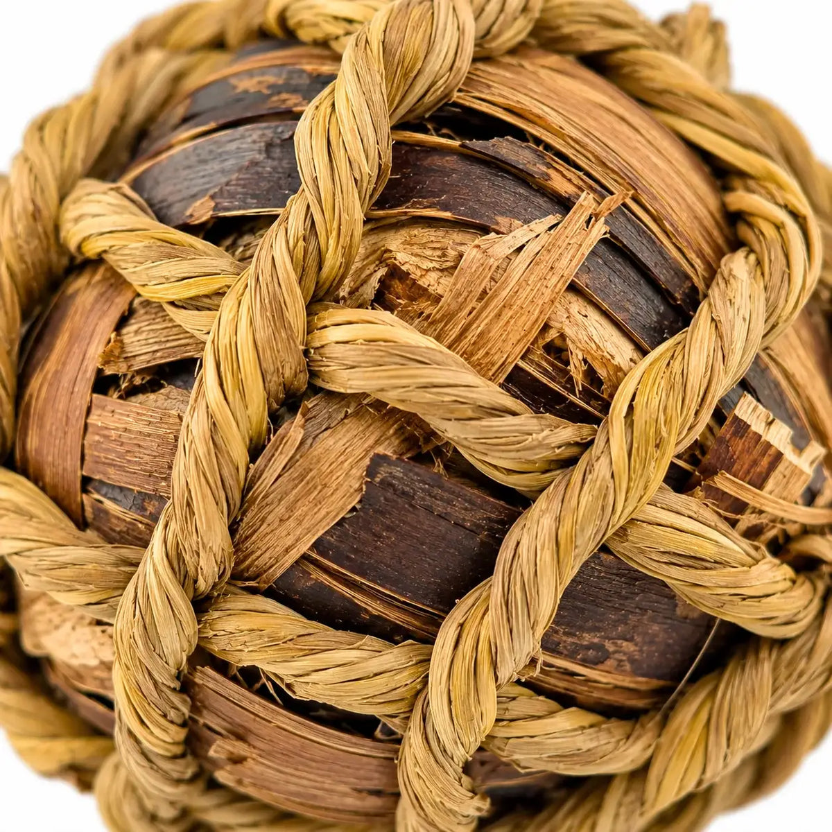 Natural Banana Leaf Bird Toy Balls, 3-Pack