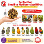 Natural Banana Leaf Bird Toy Balls, 3-Pack