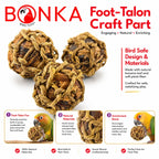 Natural Banana Leaf Bird Toy Balls, 3-Pack