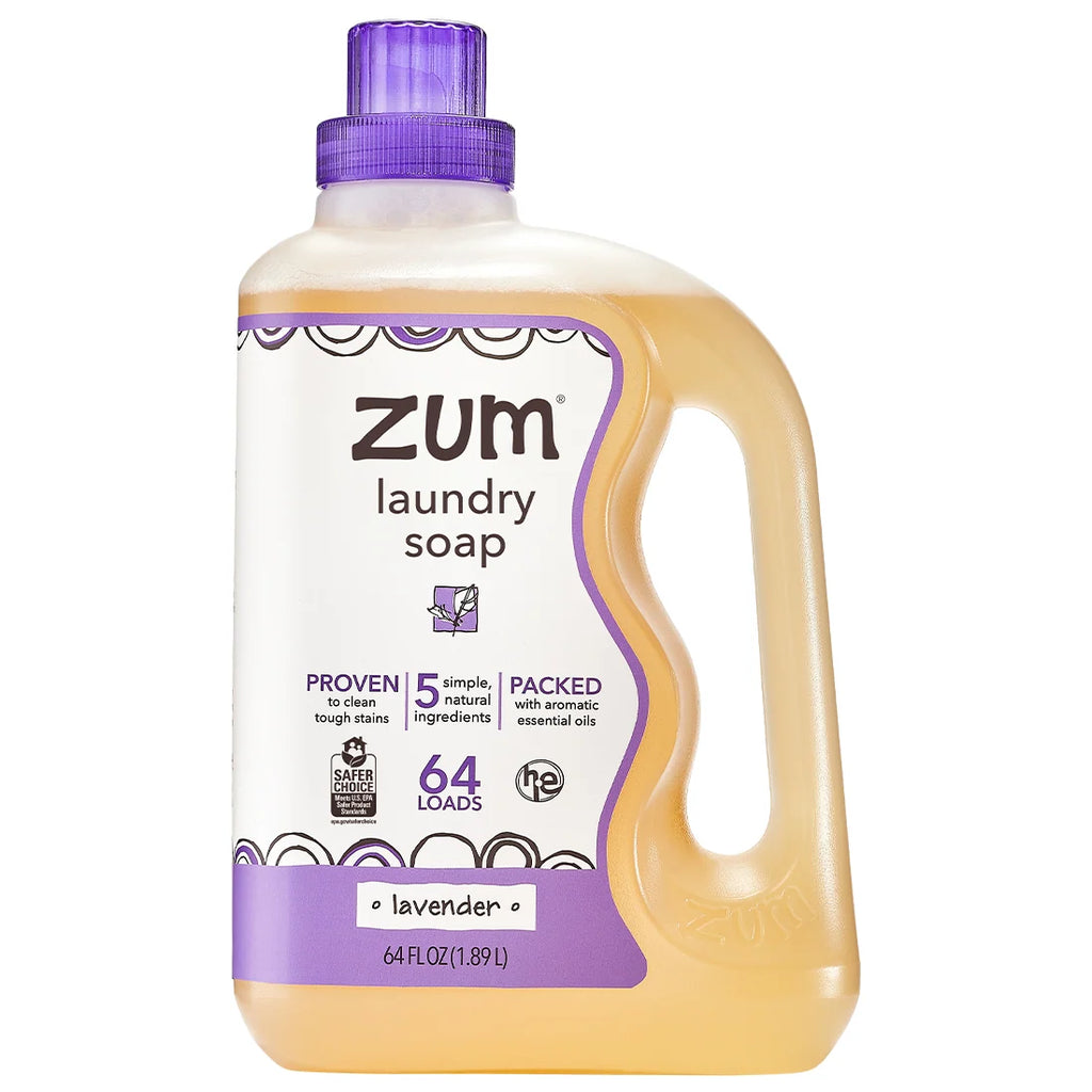 Natural Lavender Laundry Detergent Soap, 64 fl oz Concentrated Low-Sudsing Formula for HE and Standard Washers