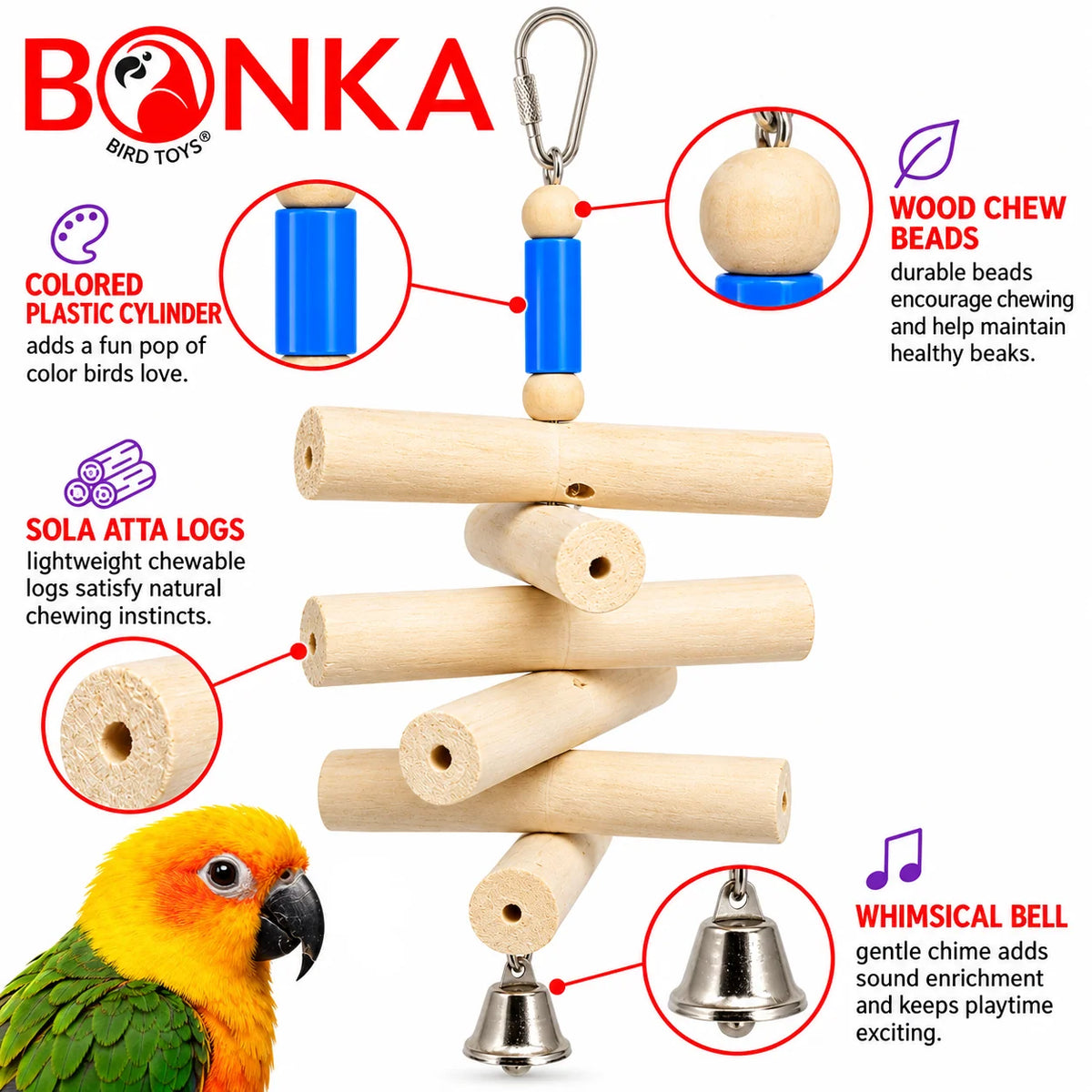 Natural Sola Bird Toy