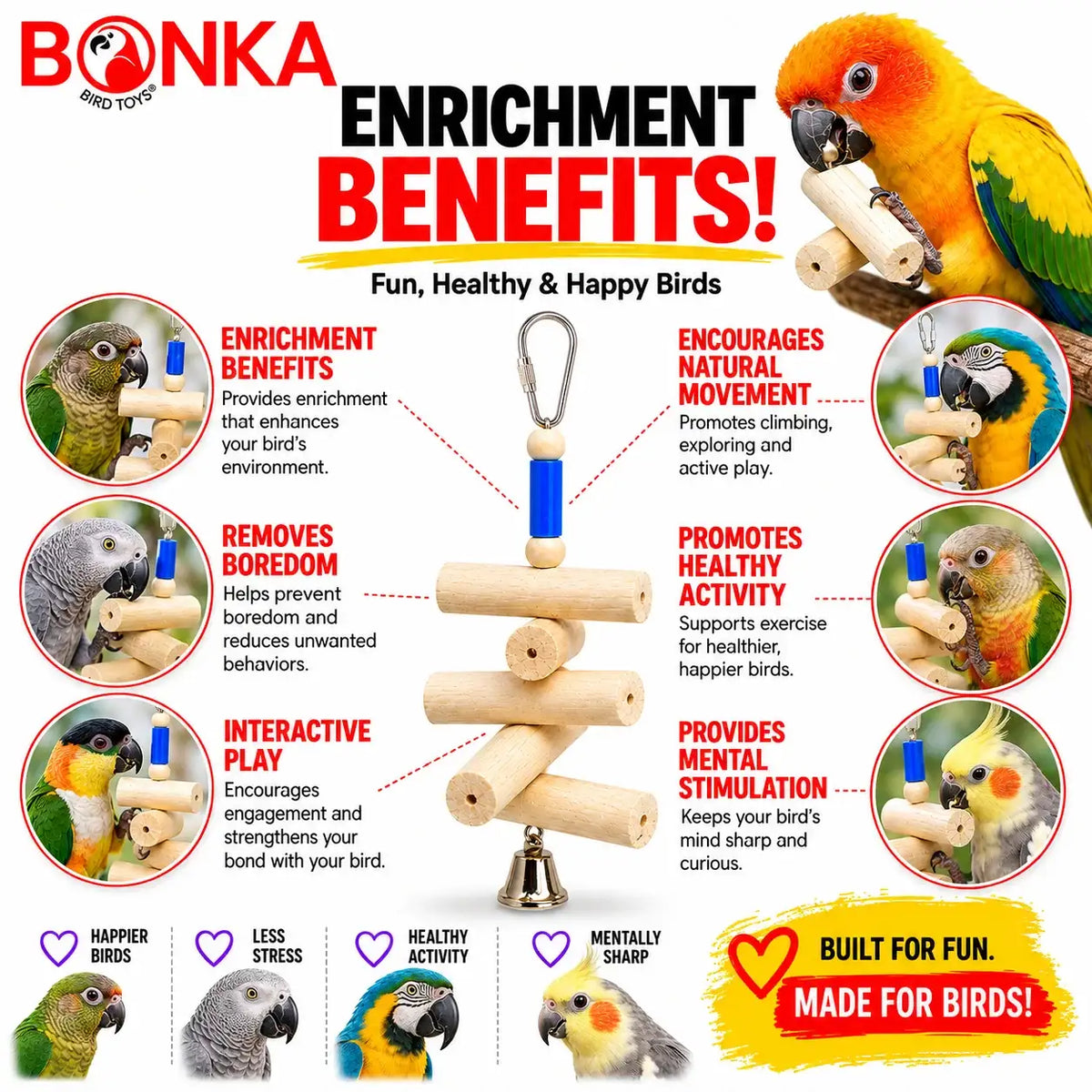 Natural Sola Bird Toy