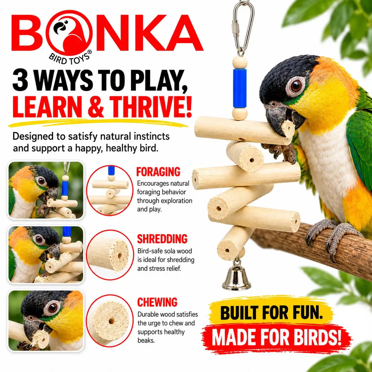 Natural Sola Bird Toy