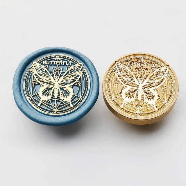 Nature-Inspired Wax Seal Stamps, Solid Brass Decorative Stamp, Butterfly