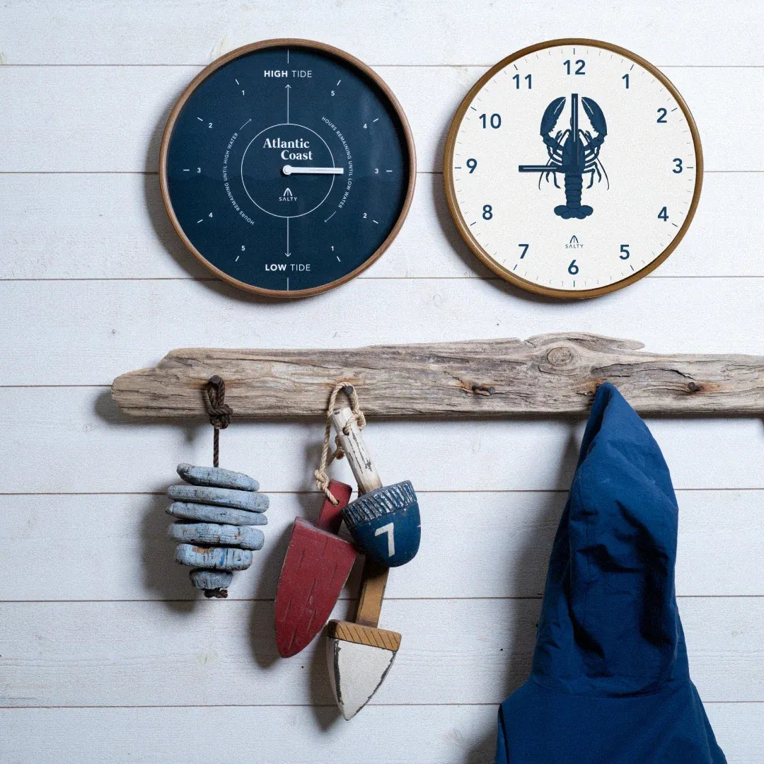 Navy Blue Coastal Tide Clock