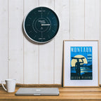 Navy Blue Coastal Tide Clock