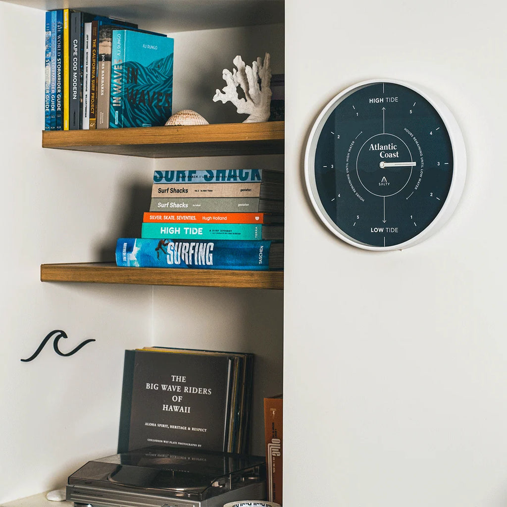 Navy Blue Coastal Tide Clock