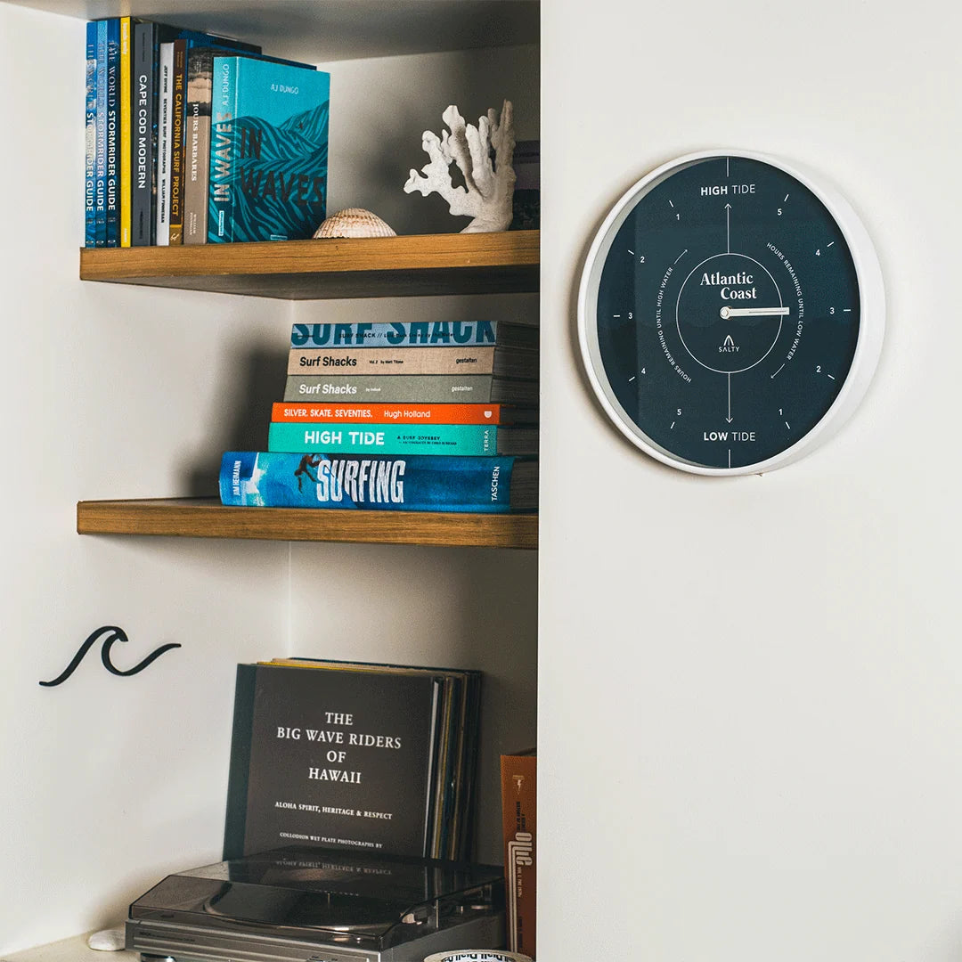 Navy Blue Coastal Tide Clock