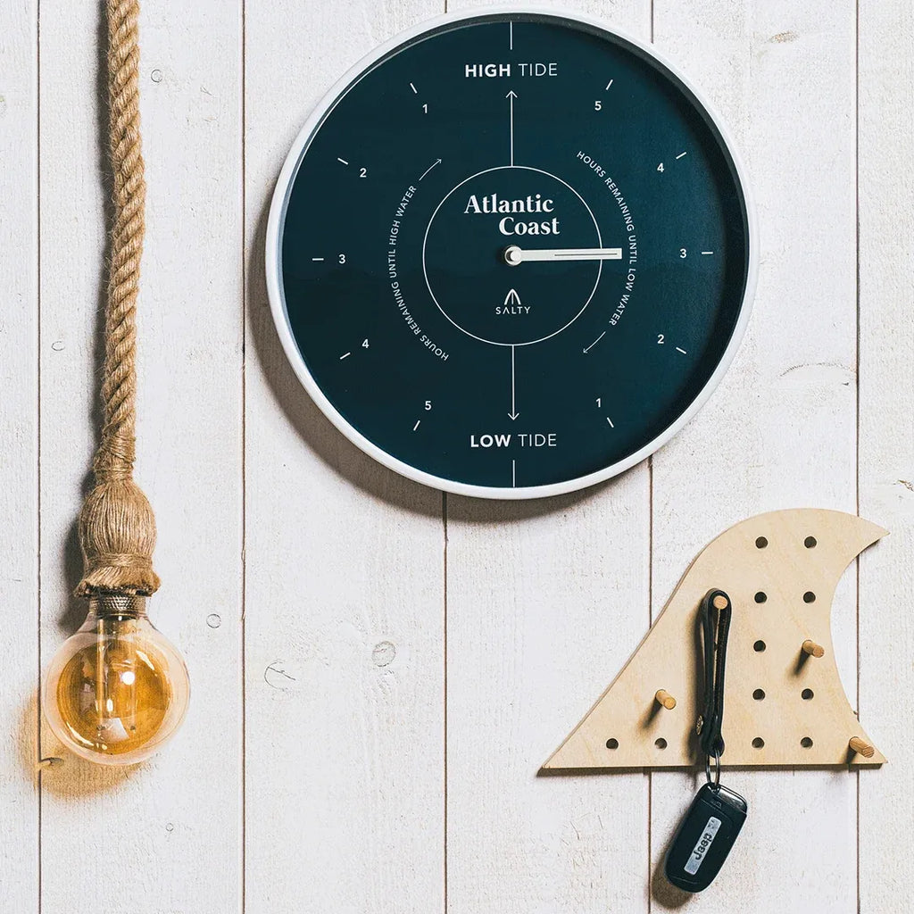 Navy Blue Coastal Tide Clock