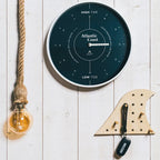 Navy Blue Coastal Tide Clock