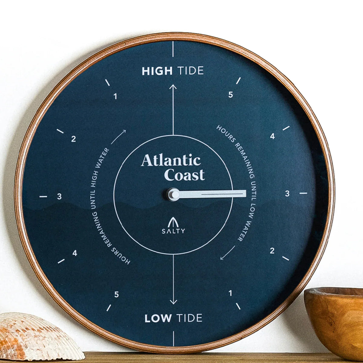 Navy Blue Coastal Tide Clock