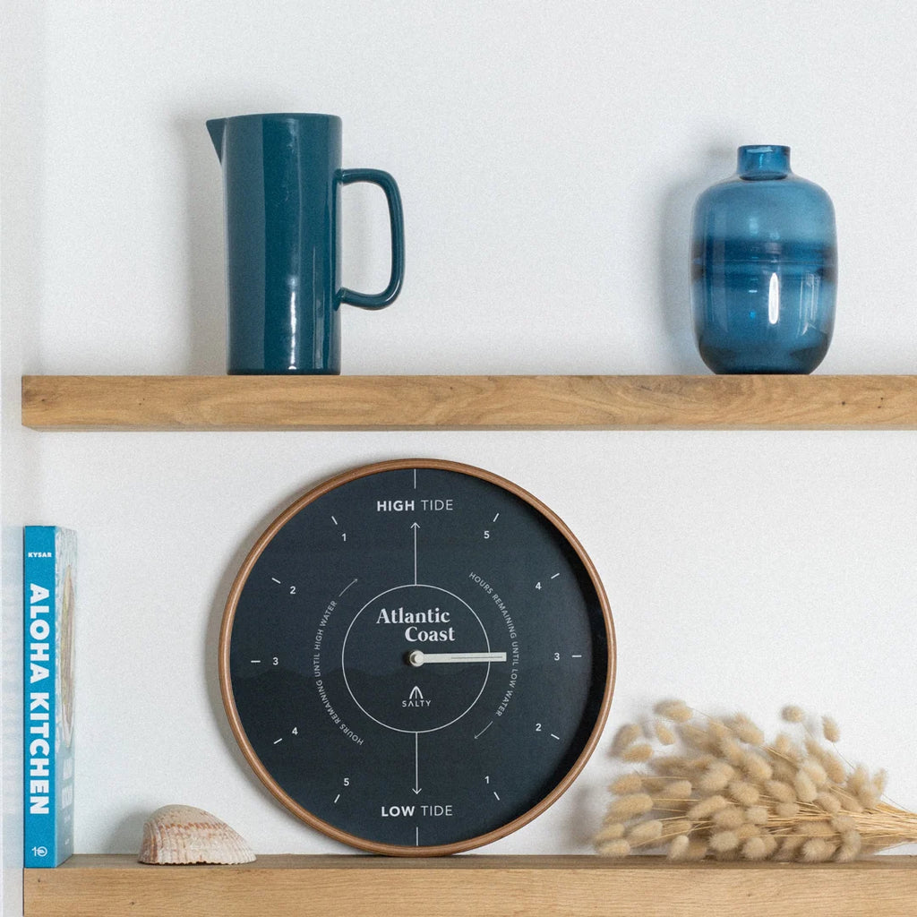 Navy Blue Coastal Tide Clock