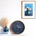 Navy Blue Coastal Tide Clock