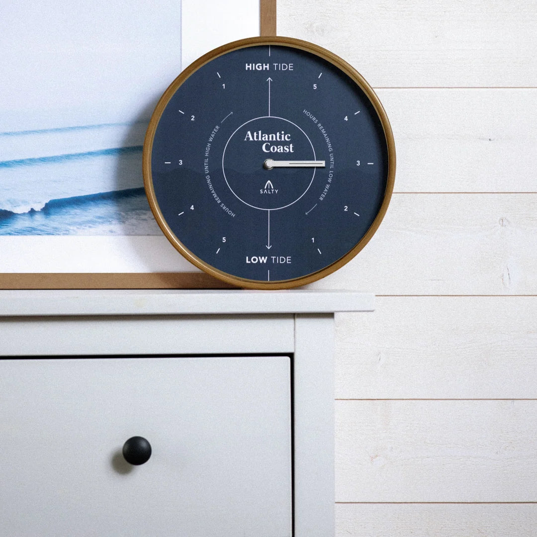 Navy Blue Coastal Tide Clock