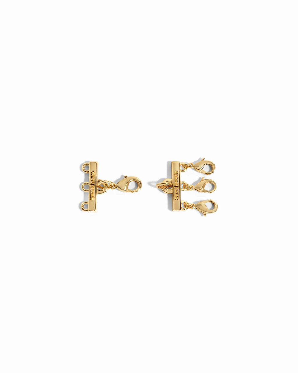 Necklace Layering Clasp for Stacking Up to 3 Chains in Gold, Silver, or Rose Gold Finishes — Gold