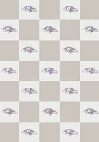 Neutral Check Knit Throw Blanket, 50 x 70 Inch Oversized NFL Team Design for Game Day Comfort and Everyday — Baltimore Ravens