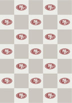Neutral Check Knit Throw Blanket, 50 x 70 Inch Oversized NFL Team Design for Game Day Comfort and Everyday Home Decor