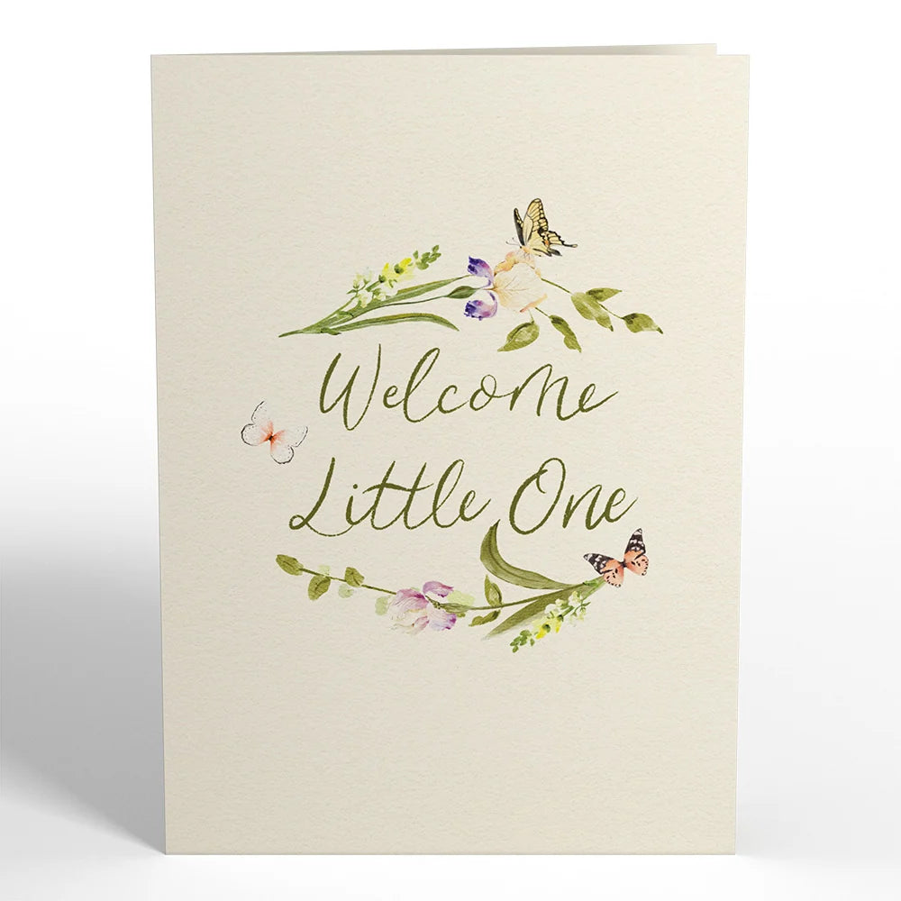 New Baby Pop-Up Greeting Card with Woodland Animals, 3D Design, Personalized Note Insert, and Premium Envelope