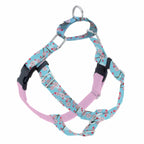 No-Pull Dog Harness in Cherry Blossoms Design with Recycled Webbing and a Velvet-Lined Chest Strap