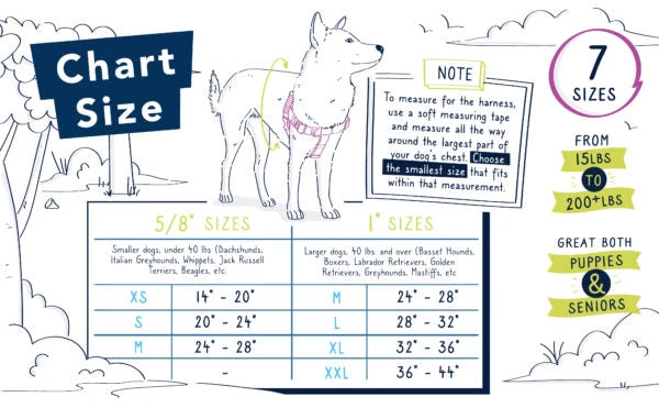 No-Pull Dog Harness in Cherry Blossoms Design with Recycled Webbing and a Velvet-Lined Chest Strap