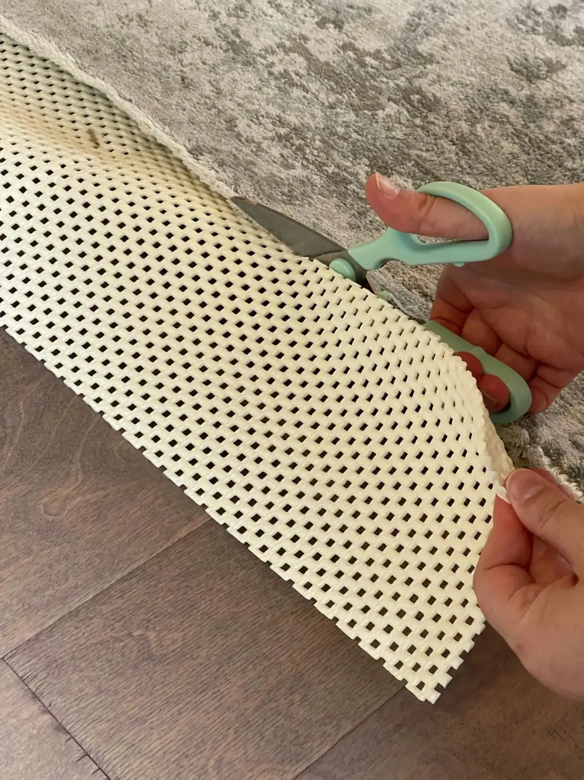 Non-Slip Rug Pad in Cream PVC, 0.16-Inch Thick and Easy to Trim