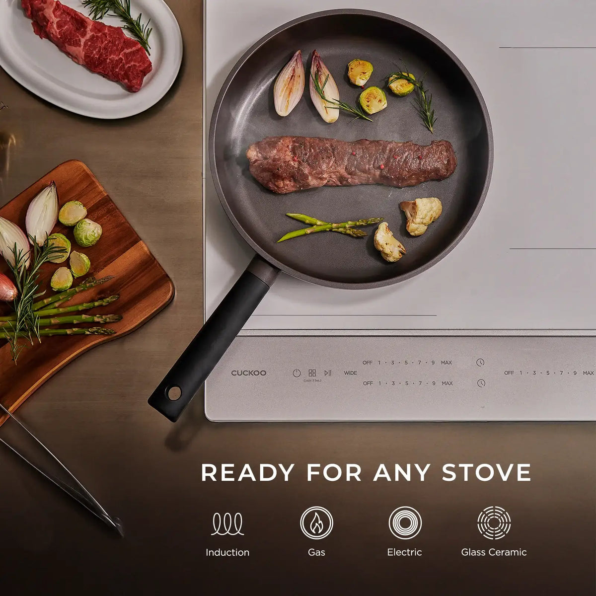 Nonstick Frying Pan, 11-Inch, Featuring an 8-Layer Coating and a 5mm Base for Stovetop Cooking