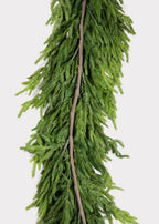 Norfolk Pine Garland in an 8-Foot Deluxe Design for Full, Shapable Greenery on Mantels and Banisters