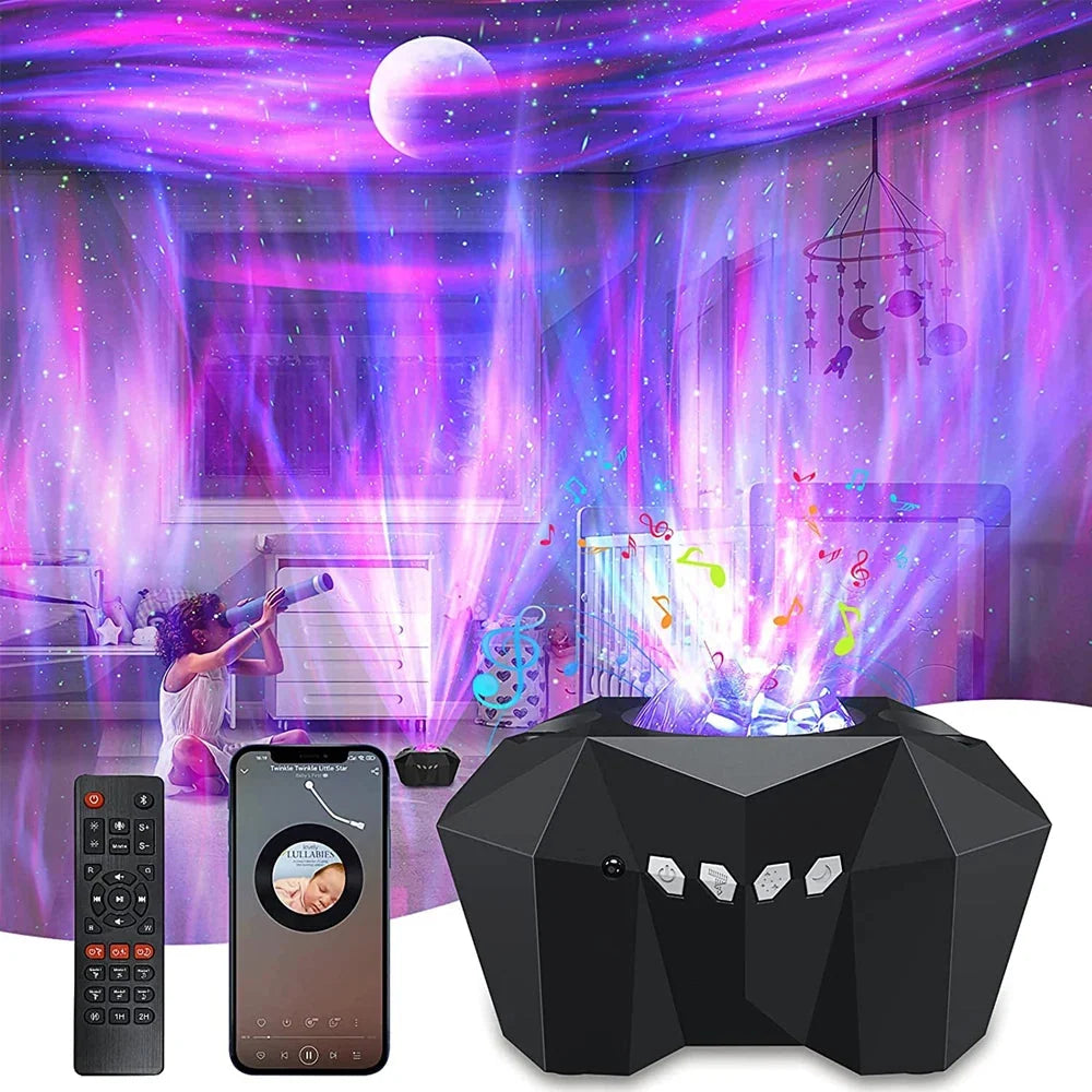 Northern Lights Galaxy Star Projector with App Scenes, Sound Reactive Motion, Timers and Adjustable Brightness