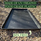 Nursery Solid Bottom Trays, UV-Treated BPA-Free Recycled Polypropylene 10-Pack for Microgreens and Wheatgrass