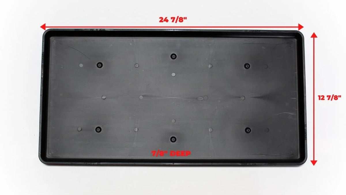 Nursery Solid Bottom Trays, UV-Treated BPA-Free Recycled Polypropylene 10-Pack for Microgreens and Wheatgrass