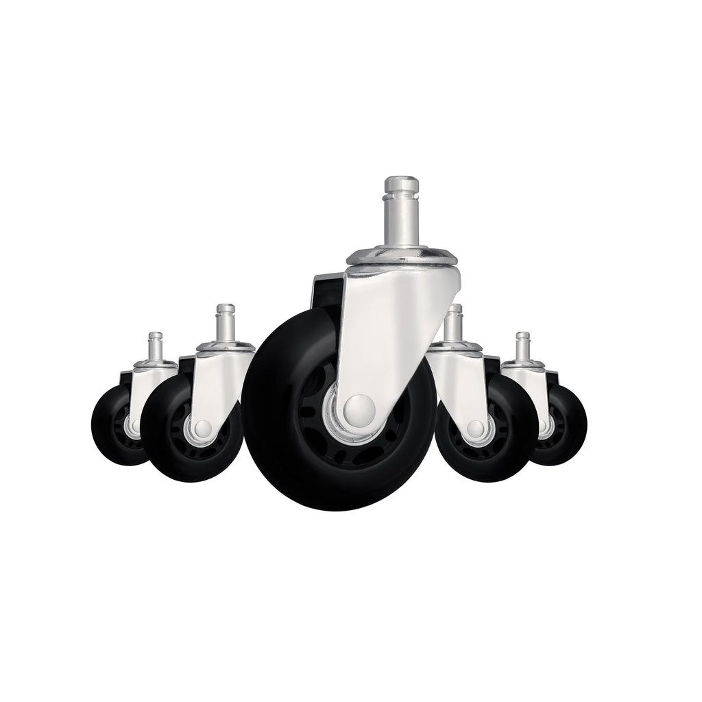 Office Chair Caster Wheels, Chrome