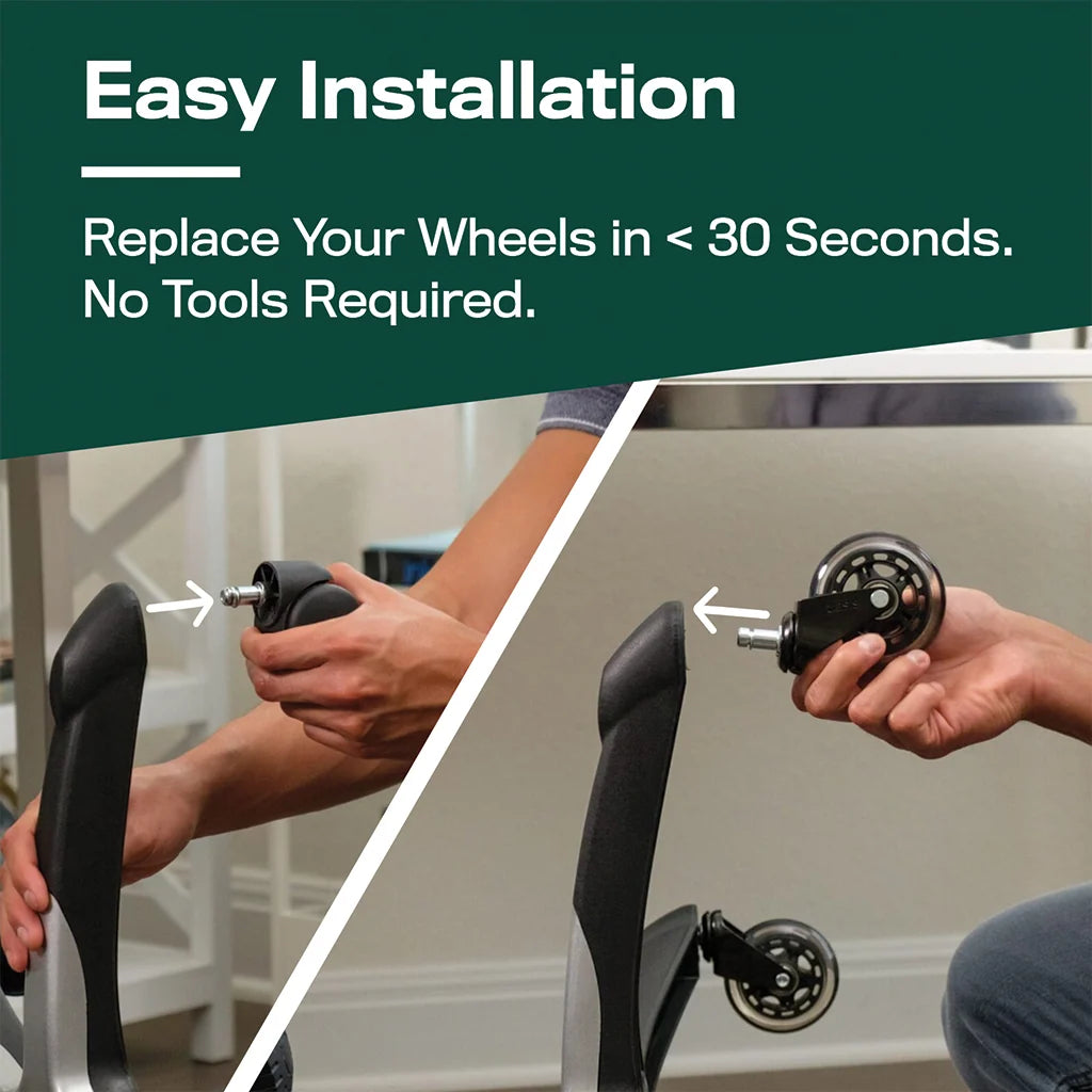 Office Chair Caster Wheels Set of 5