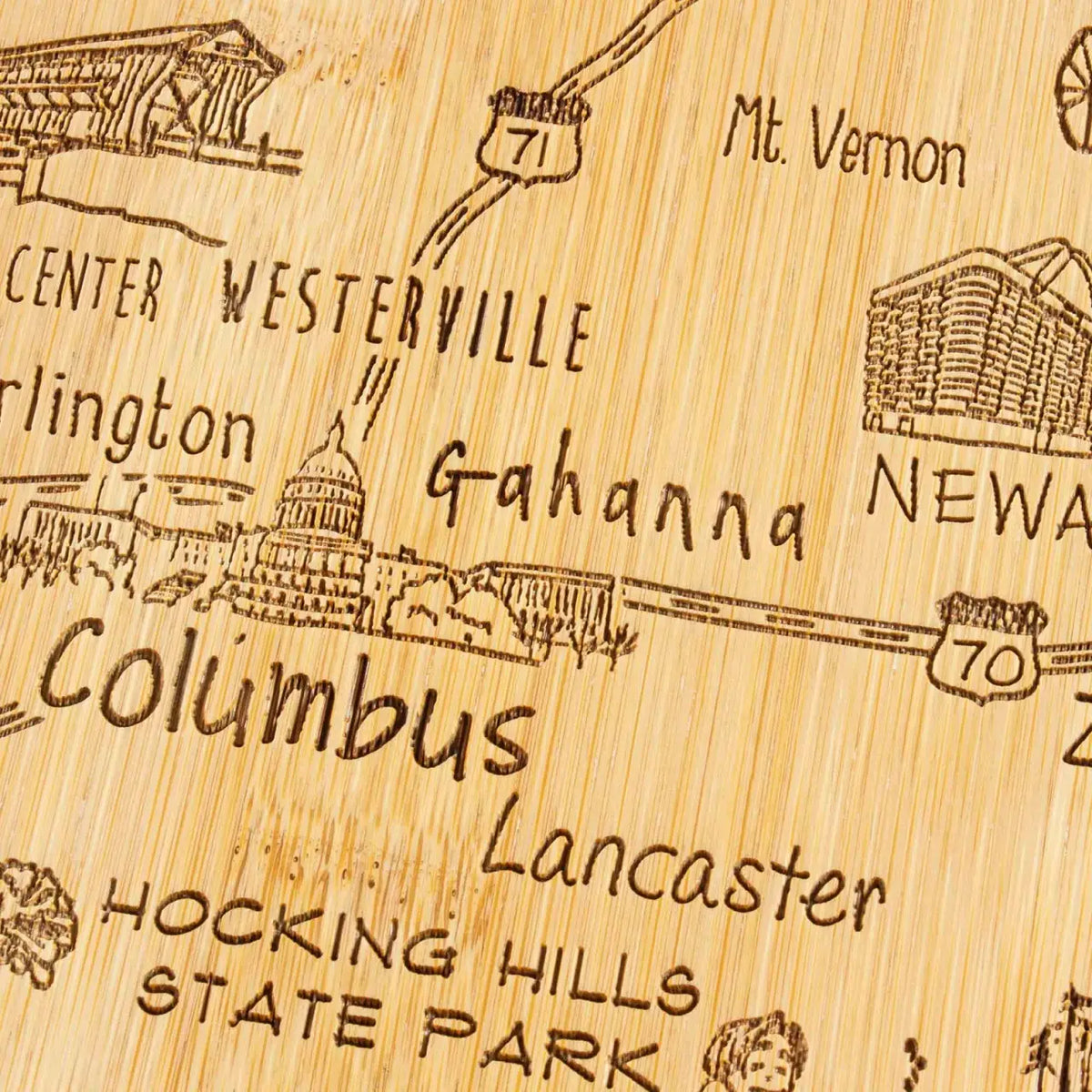 Ohio Bamboo Cutting Board