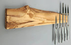 Olive Wood Magnetic Knife Holder for Wall with Hidden Screws, Custom Knife Capacity and Engraving