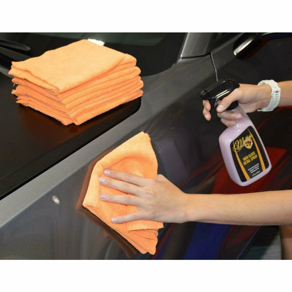 Orange Brushed Microfiber Towel