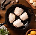 Organic Bone-In Skin-On Chicken Thighs, Four-Piece Packs in Two Weight for Versatile Cooking