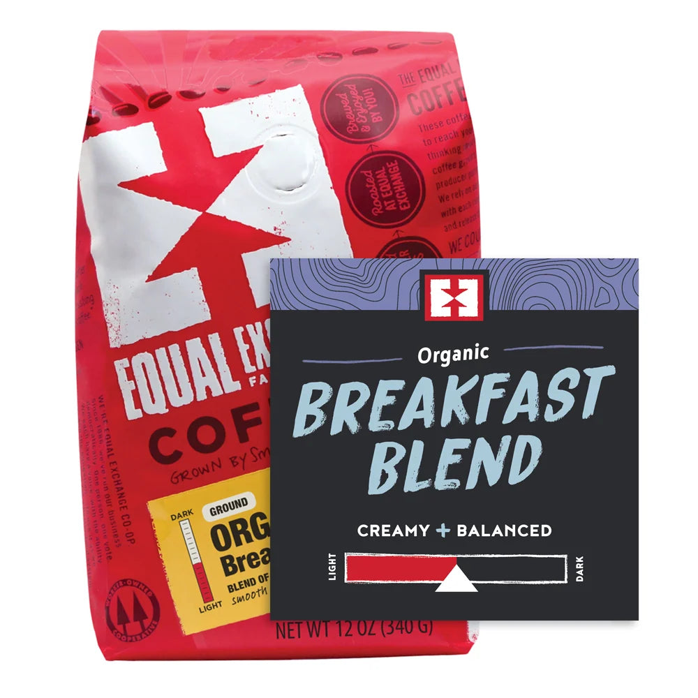 Organic Breakfast Blend Coffee, Six 12oz Bags