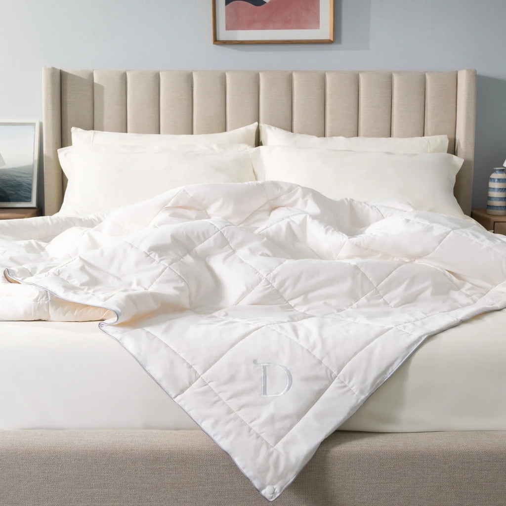 Organic Cotton Duvet Insert in Twin, Queen, or King with Breathable Fill and Smooth 300 Thread Count Sateen