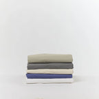 Organic Cotton Percale Sheet Set with Crisp Breathable Feel and Color-Coded Bands for Twin to California King Beds
