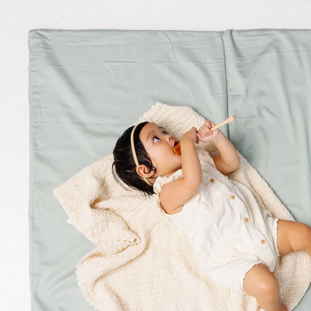 Organic Cotton Play Mat for Baby Tummy Time and Everyday Play, Comfortable and Easy to Clean