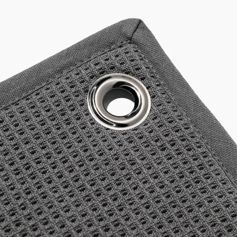 Organic Cotton Pot Holders, 2-Pack Waffle Knit Grey Heat-Resistant Kitchen Helpers with Hanging Rings