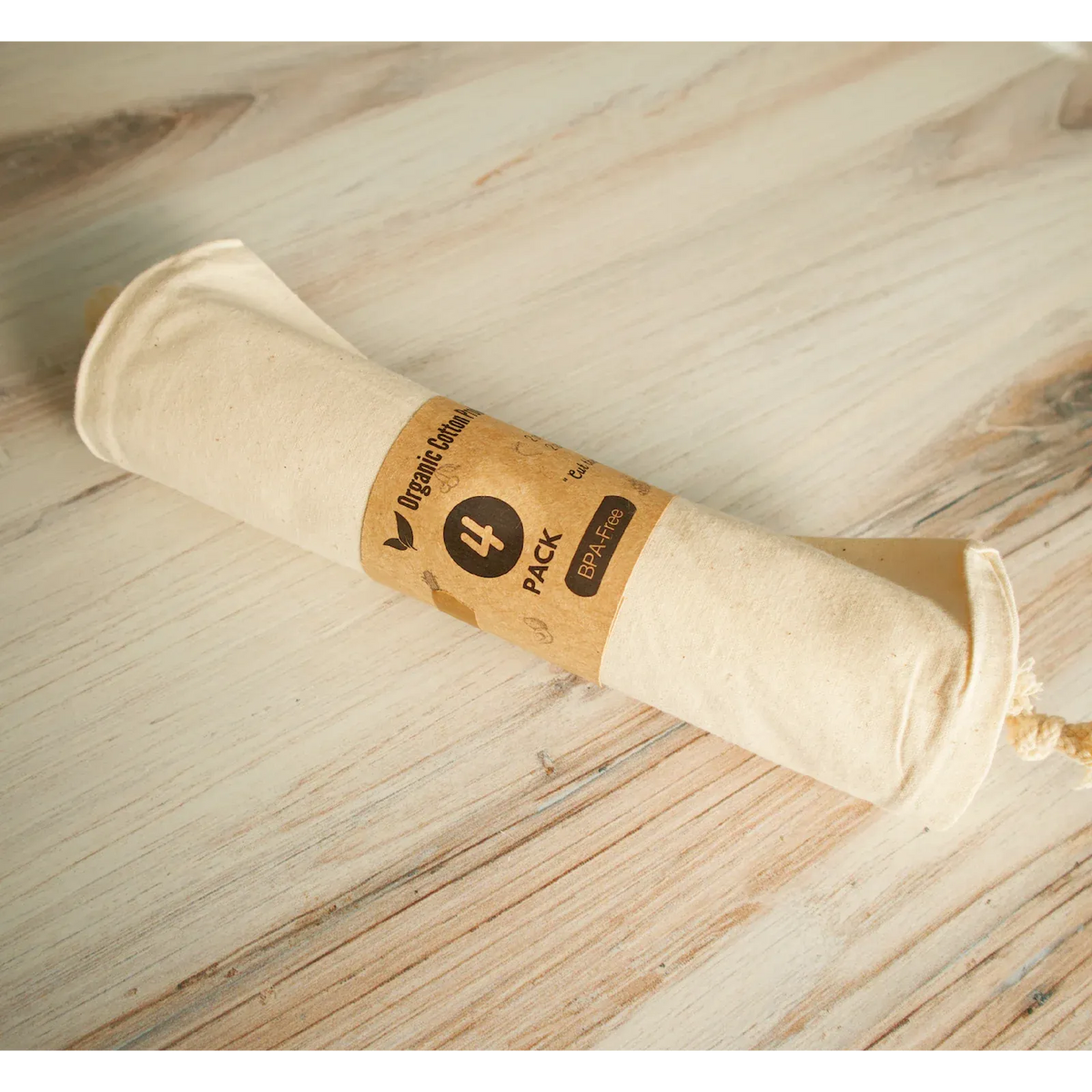 Organic Cotton Produce Bags Set of 4