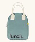 Organic Cotton Zipper Lunch Bag, Teal