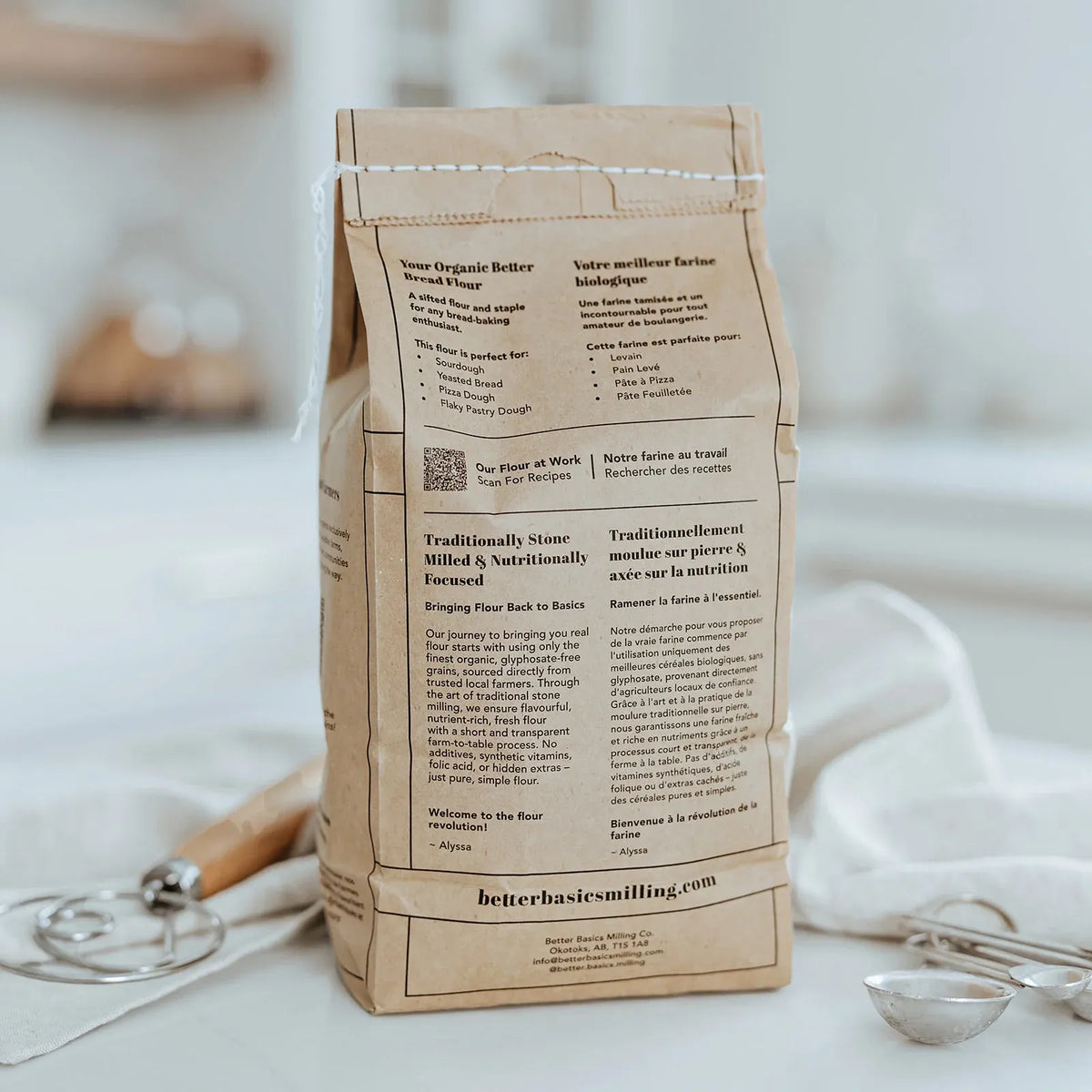 Organic Hard Red Spring Wheat Bread Flour, Lightly Sifted Stone Milled for Sourdough and Everyday Baking