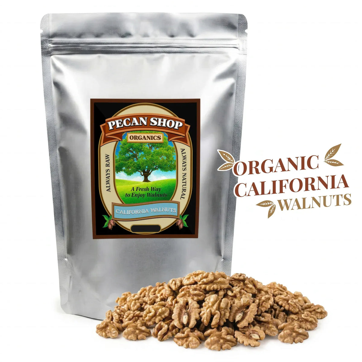 Organic Raw Sprouted California Walnuts, Unsalted and Gently Dehydrated for Snacking, Baking, Salads, and Sauces