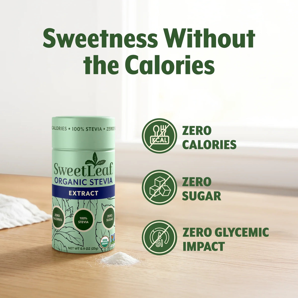 Organic Stevia Leaf Extract Sweetener