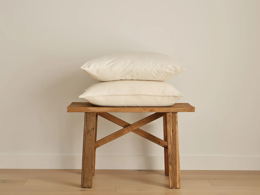 Organic Wool Pillow with Firm, Breathable Support in Standard, Queen, and King Sizes · firm pillow