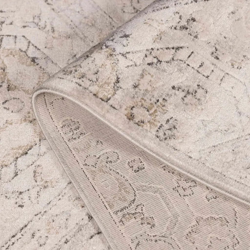 Oriental Area Rug in Moroccan Farmhouse Style, Machine-Woven