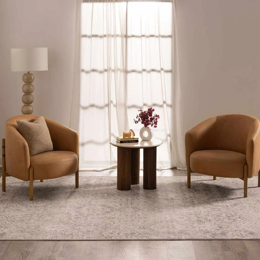 Oriental Area Rug in Moroccan Farmhouse Style, Machine-Woven