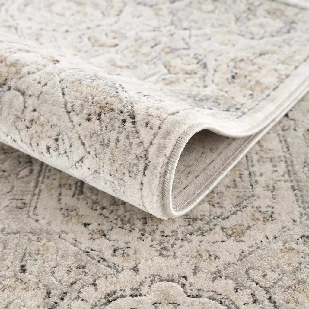 Oriental Area Rug in Moroccan Farmhouse Style, Machine-Woven